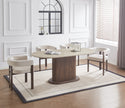 Table à manger LOKA Noyer/Travertin 180cm