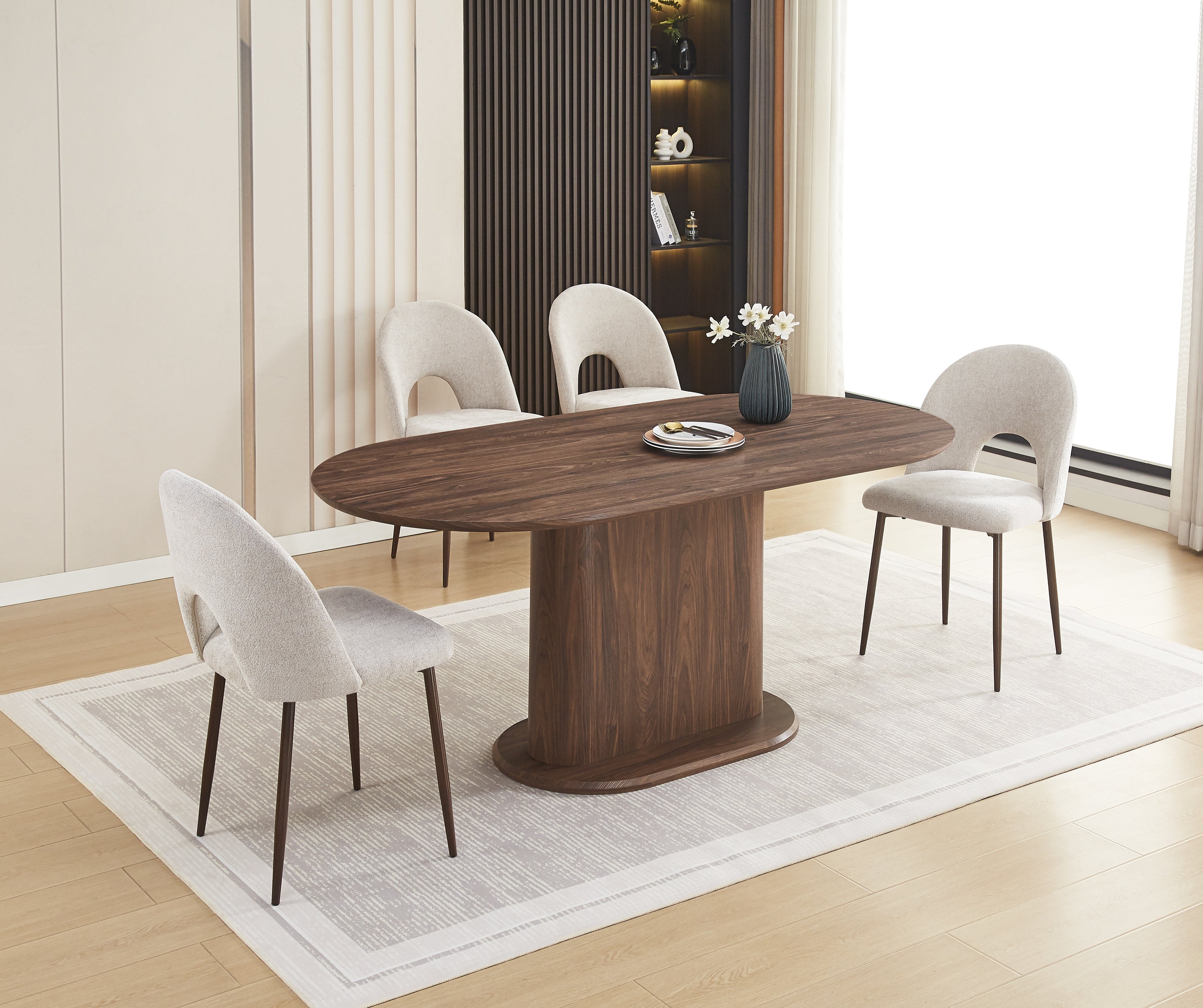 Table à manger LOKA Noyer 160cm