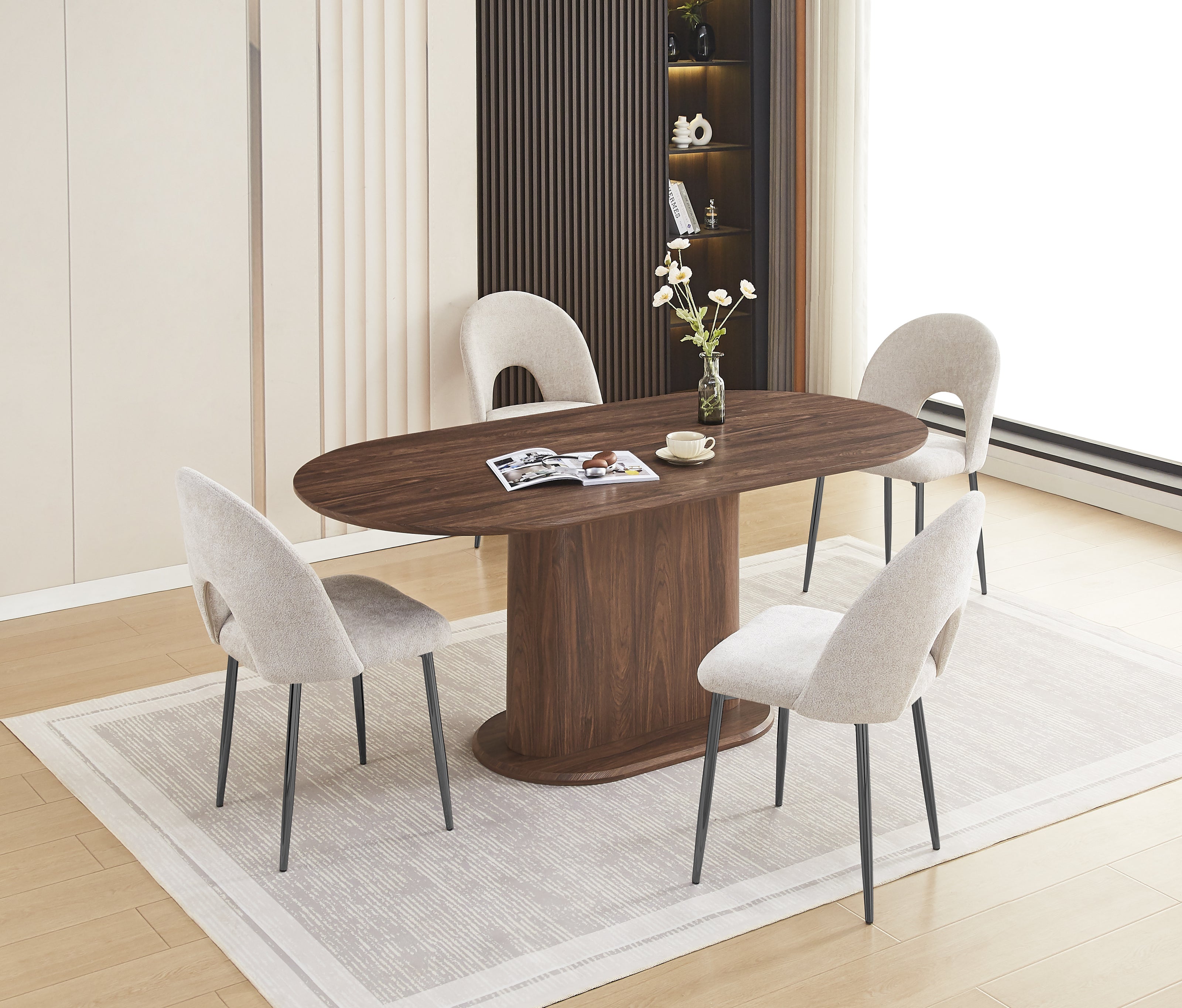 Table à manger LOKA Noyer 160cm