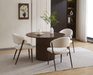 Table à manger ronde BAIETA Noyer 120cm