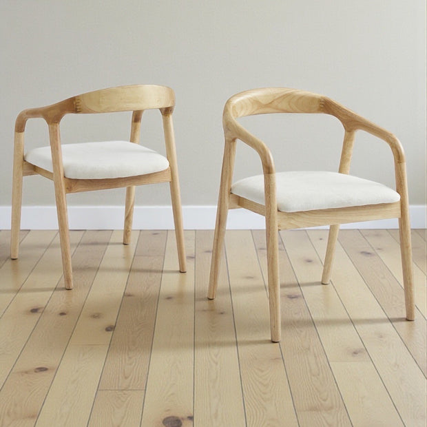 Chaise CARLTON velours beige Boisé