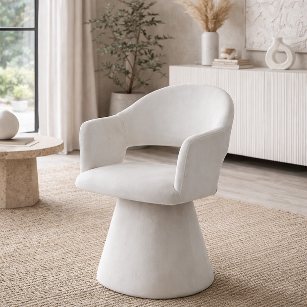 Chaise pivotante VALENTINA Velours beige