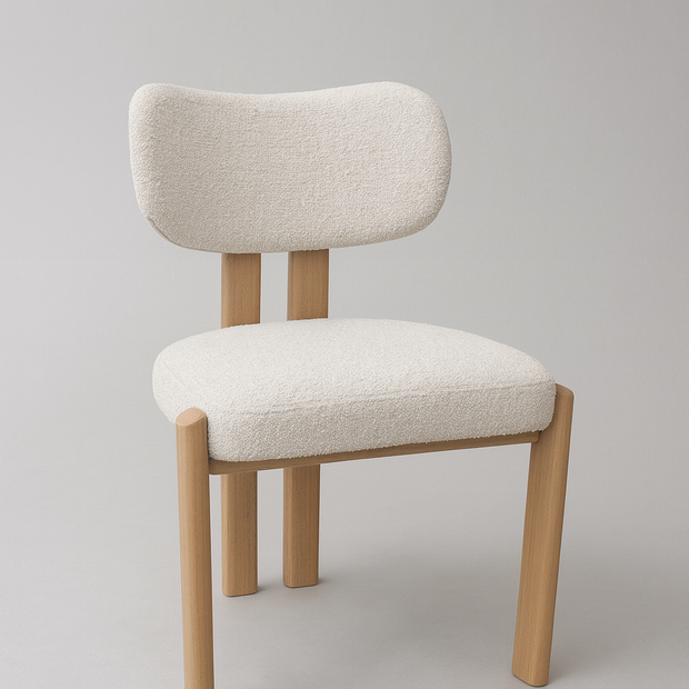 Chaise HERA bouclé beige Boisé