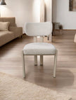 Chaise HERA bouclé beige Travertin
