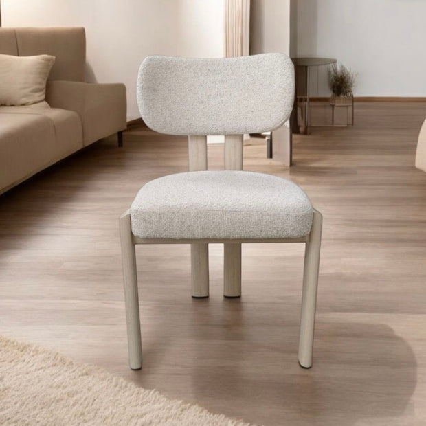 Chaise HERA bouclé beige Travertin