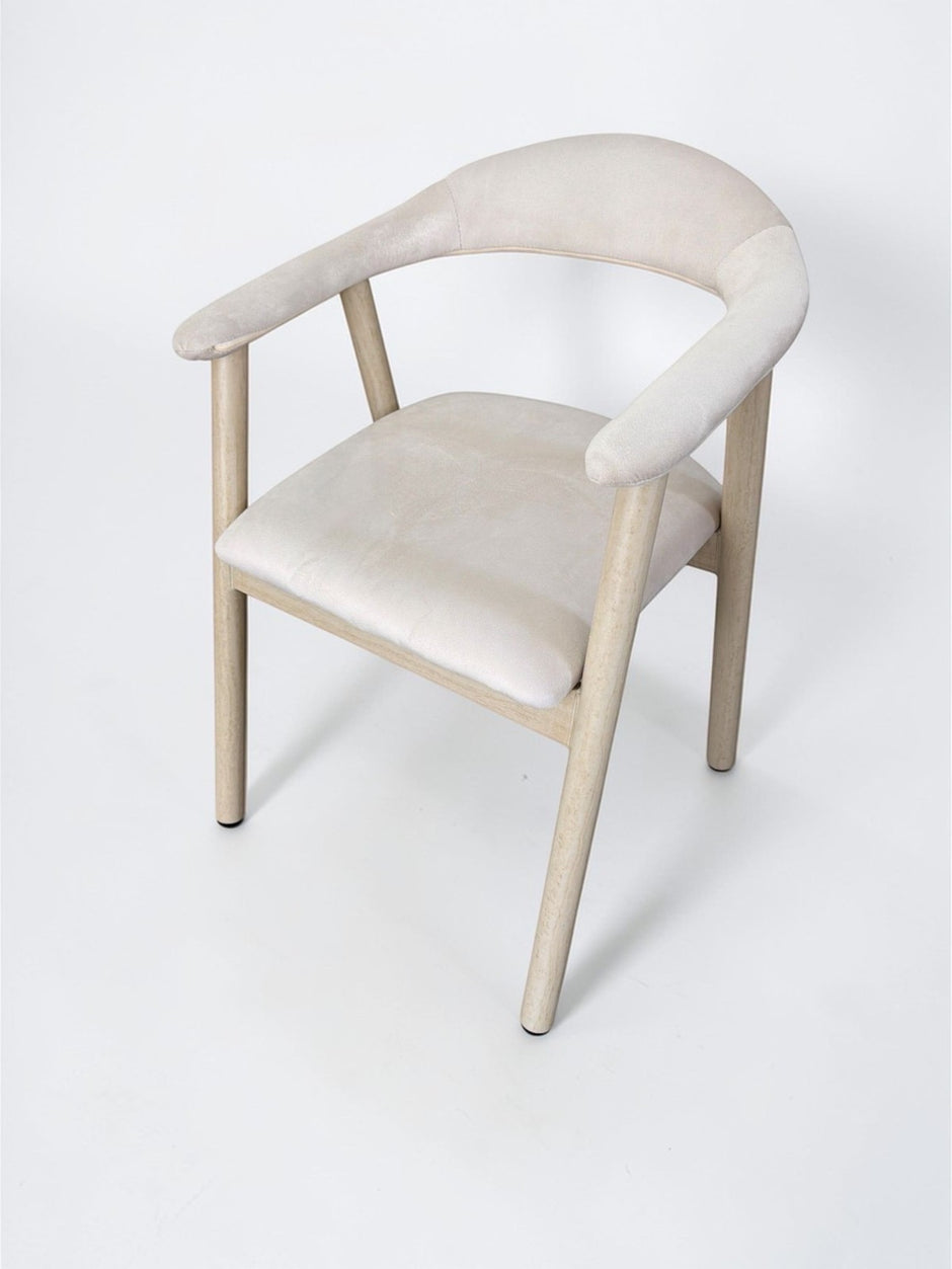 Chaise BERITA velours beige Travertin