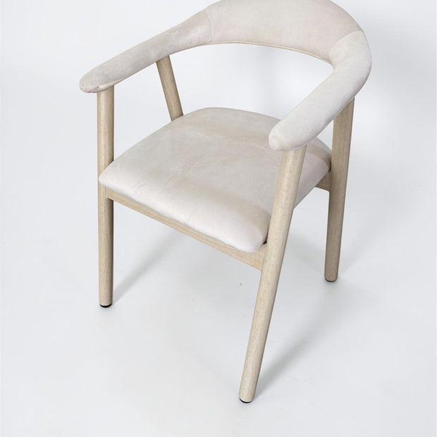 Chaise BERITA velours beige Travertin