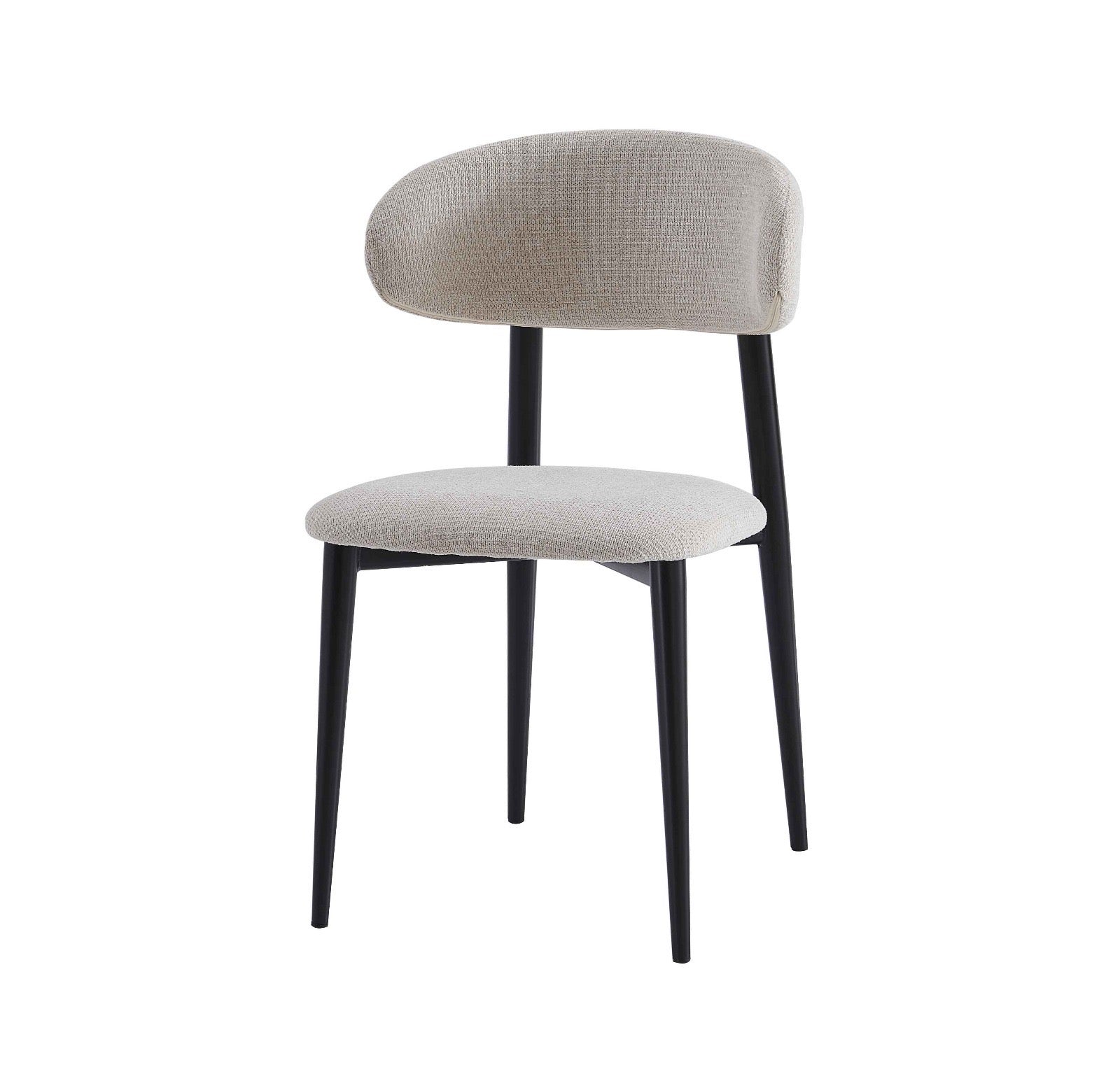 Chaise BOHEME chenille beige Noire