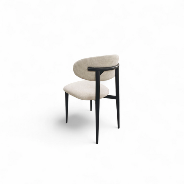 Chaise BOHEME chenille beige Noire