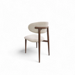 Chaise BOHEME chenille beige Noyer