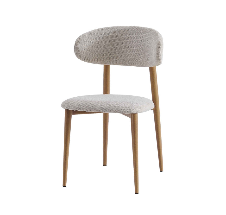 Chaise BOHEME chenille beige Boisé