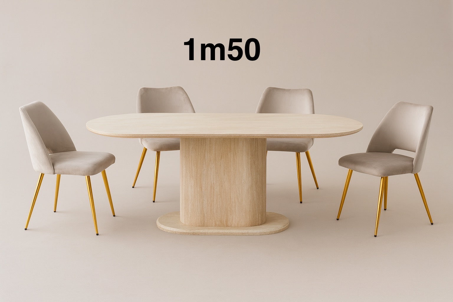 Table à manger LEA Travertin 150cm