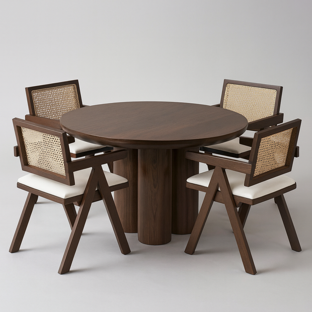 Table à manger ronde MAYA Noyer