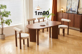 Table à manger AMBRE Noyer 180cm